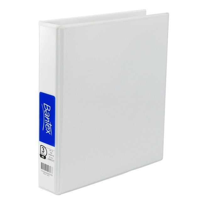 Bantex Insert Ring Binder A5 3D Ring 25mm White