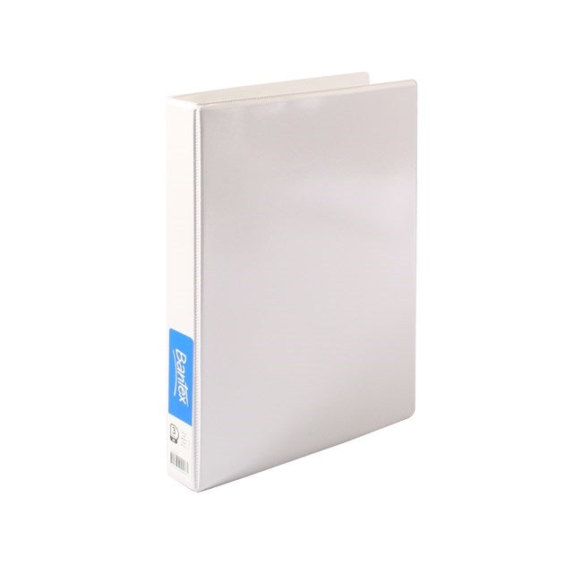 Bantex Standard Insert Ring Binder PP A4 3D Ring 25mm White