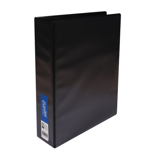 Bantex Standard Insert Ring Binder PP A4 2D Ring 38mm Black