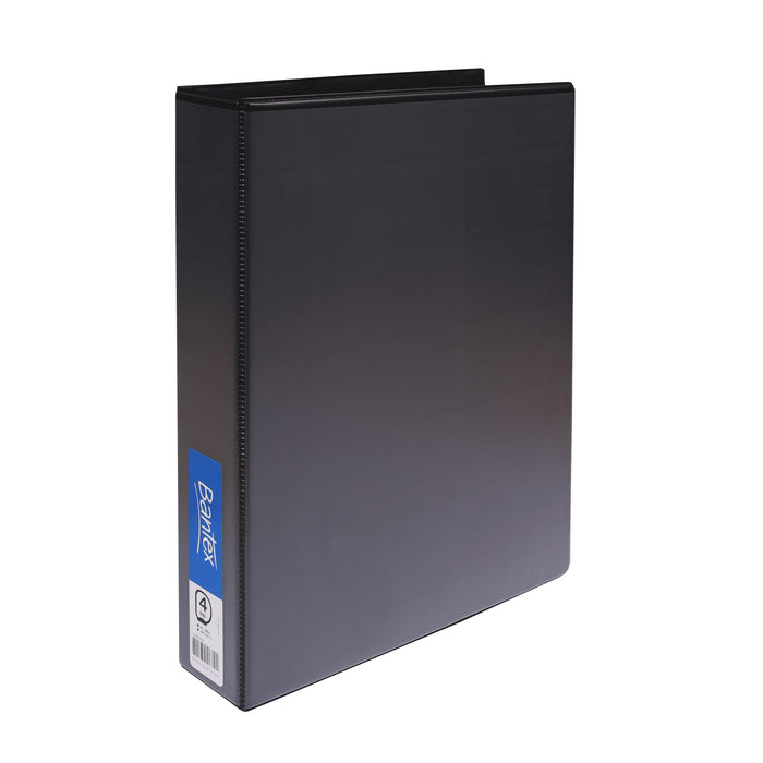 Bantex Standard Insert Ring Binder PP A4 4D Ring 38mm Black