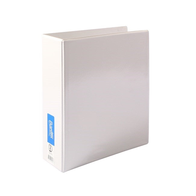 Bantex Standard Insert Ring Binder PP A4 2D Ring 65mm White