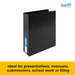 Bantex Standard Insert Ring Binder PP A4 3D Ring 65mm Black