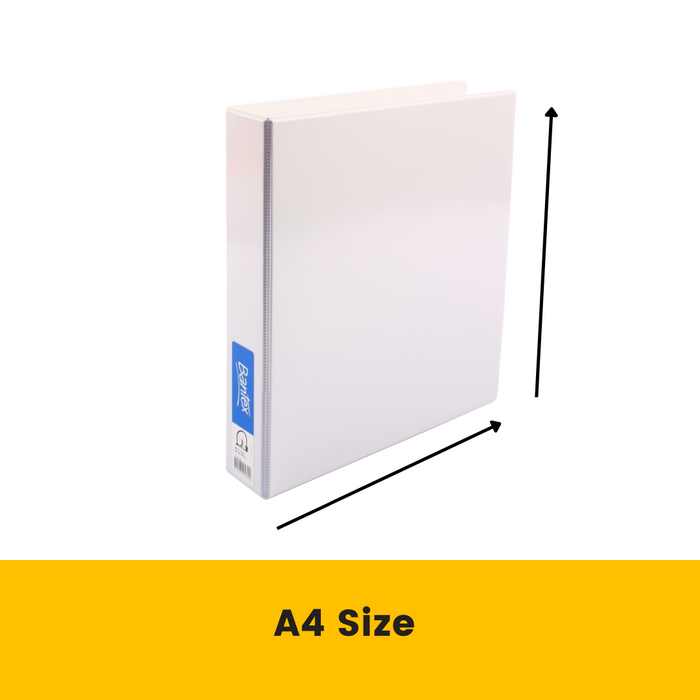 Bantex Insert Lever Half Arch File PP A4 White