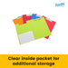 Bantex Fruits Clipfolders PVC A4 Pack 10 Assorted