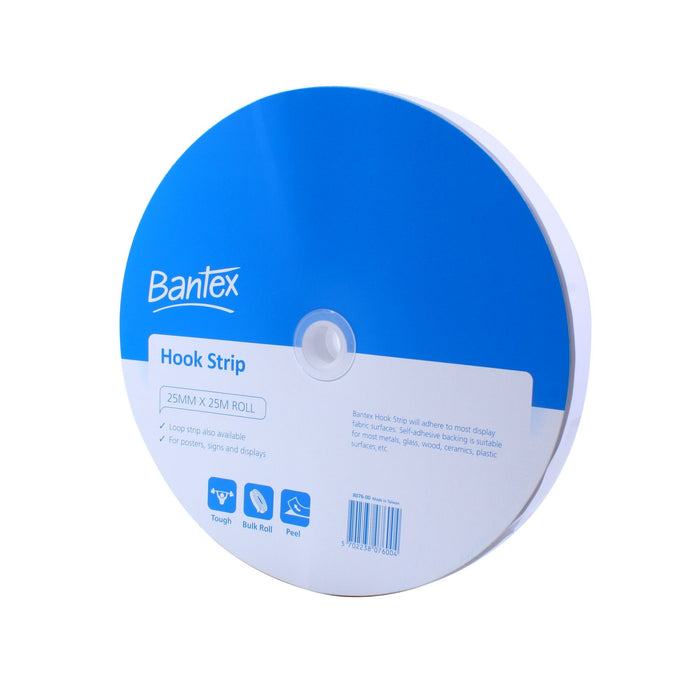 Bantex Hook Strip Roll 25mm x 25m