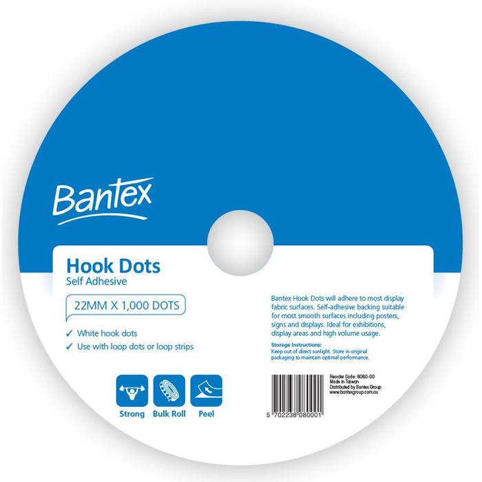 Bantex Hook Dot Roll 22mm x 1000