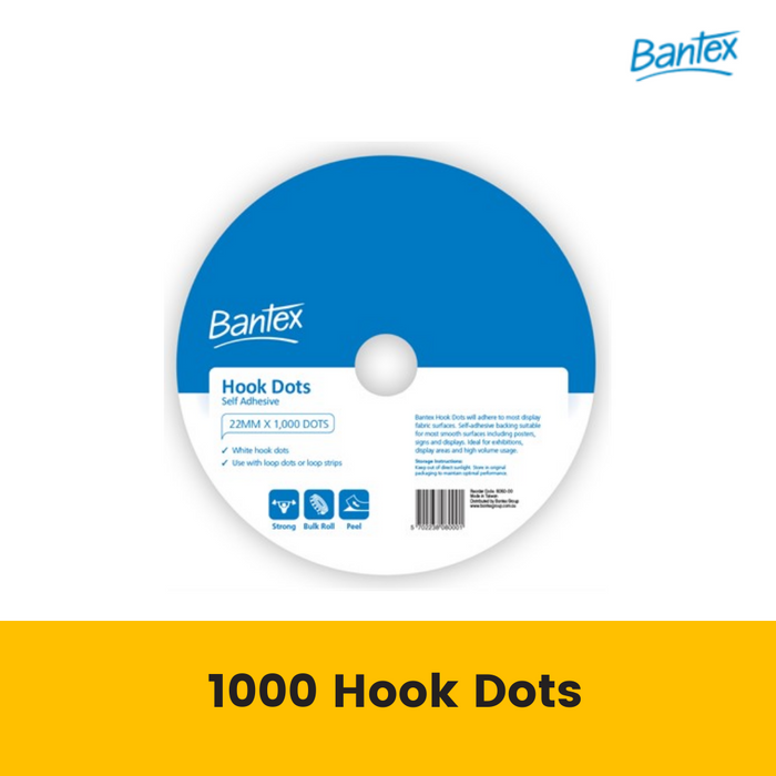 Bantex Hook Dot Roll 22mm x 1000