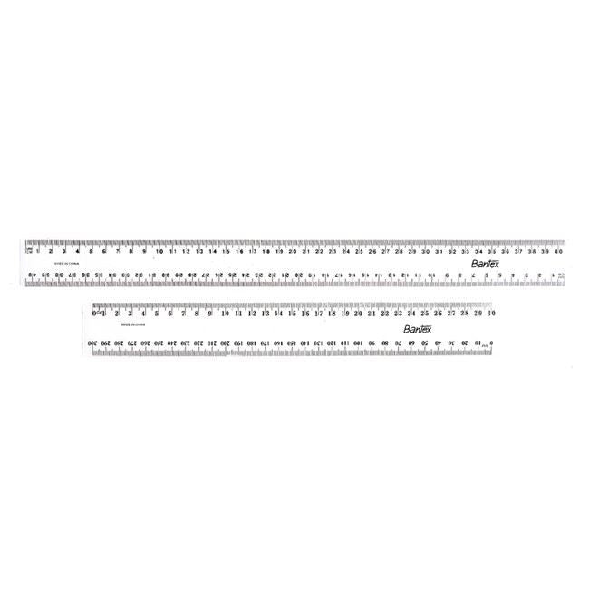 Bantex Plastic Ruler 40cm Clear