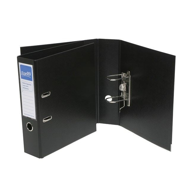 Bantex Extra Capacity Lever Arch File A4 Black