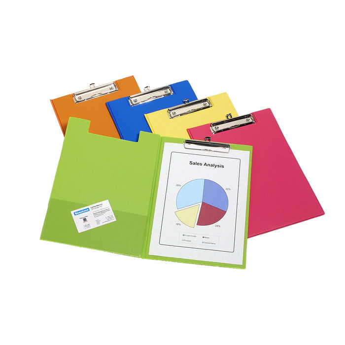 Bantex Tropical Clipfolders PVC A4 Pack 10 Assorted