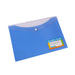 Bantex Tropical Document Wallet PP A4 Button Close with Pocket Blueberry