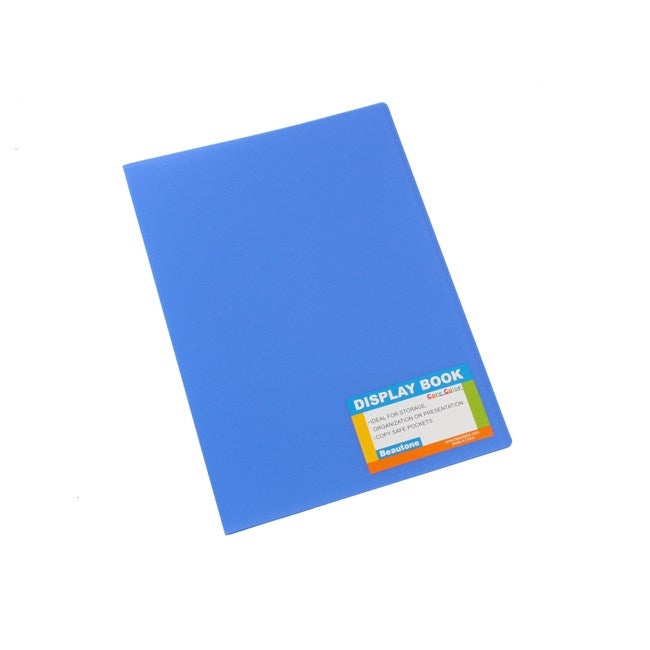 Bantex Tropical Fixed Display Books PP A4 20 Pockets Blueberry