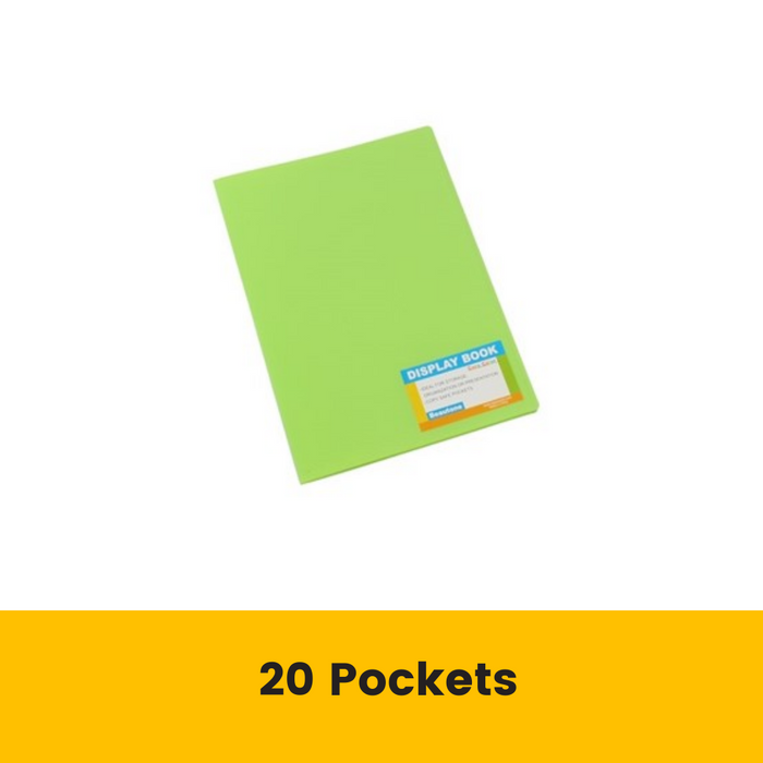 Bantex Tropical Fixed Display Books PP A4 20 Pockets Lime