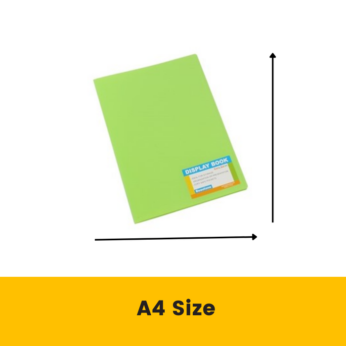 Bantex Tropical Fixed Display Books PP A4 20 Pockets Lime