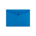 Bantex Transparent Document Wallet PP A4 Button Closure Blue