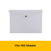 Bantex Transparent Document Wallet PP A4 Button Closure Clear