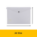 Bantex Transparent Document Wallet PP A4 Button Closure Clear