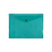 Bantex Transparent Document Wallet PP A4 Button Closure Green