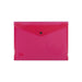 Bantex Transparent Document Wallet PP A4 Button Closure Red
