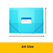Bantex Cool Frost Transparent Document Wallet PP A4 Elastic Closure Blue