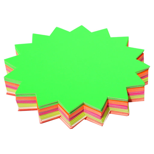 Brenex Fluoro Starburst 150mm Diameter Single Sided 60 Sheets Assorted