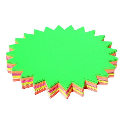 Brenex Fluoro Starburst 205mm Diameter Single Sided 60 Sheets Assorted