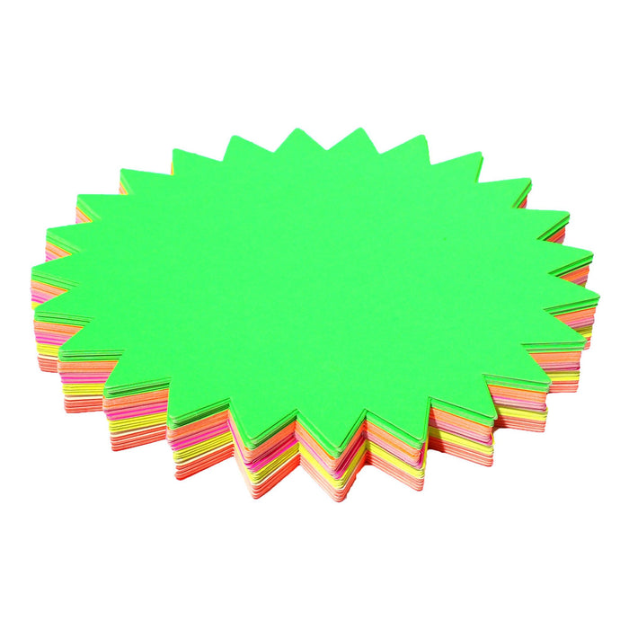 Brenex Fluoro Starburst 205mm Diameter Single Sided 60 Sheets Assorted