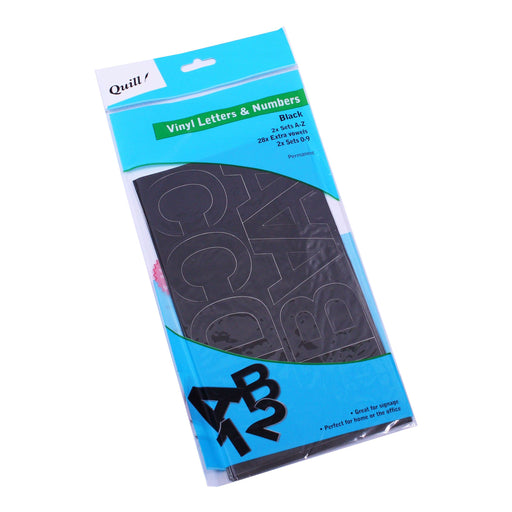 Quill Poster Board Vinyl Stickers Pack 100 Black