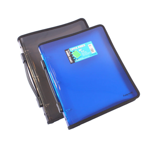 Bantex Translucent Zipper Binder PP A4 3O Ring 25mm Smoke