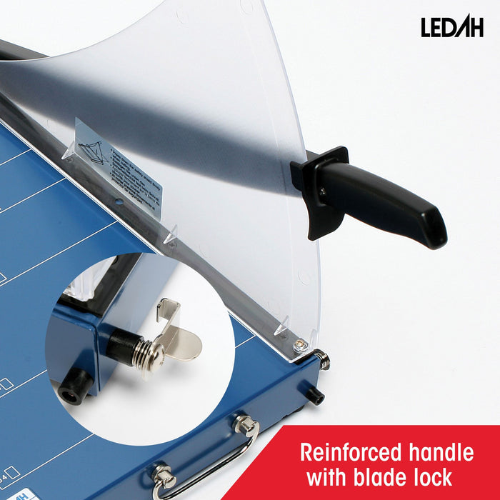 Ledah A4 Professional Guillotine Metal Base 20 Sheet Capacity Blue