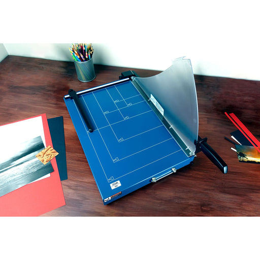 Ledah A3 Professional Guillotine Metal Base 20 Sheet Capacity Blue