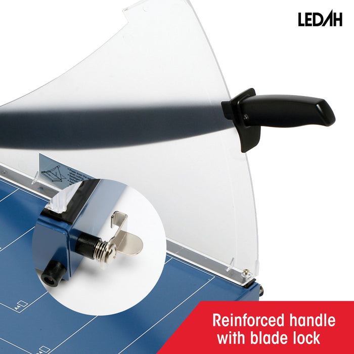 Ledah A3 Professional Guillotine Metal Base 20 Sheet Capacity Blue