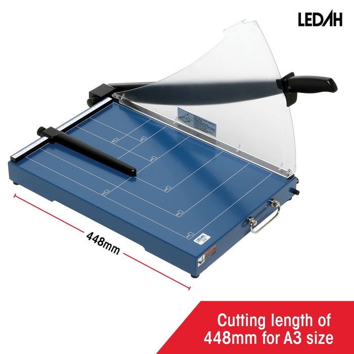 Ledah A3 Professional Guillotine Metal Base 20 Sheet Capacity Blue