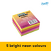 Stick On Notes 50mm x 50mm 5 Pads x 50 Sheets Neon Assorted