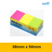 Stick On Notes 38mm x 50mm 12 Pads x 100 Sheets Neon Assorted