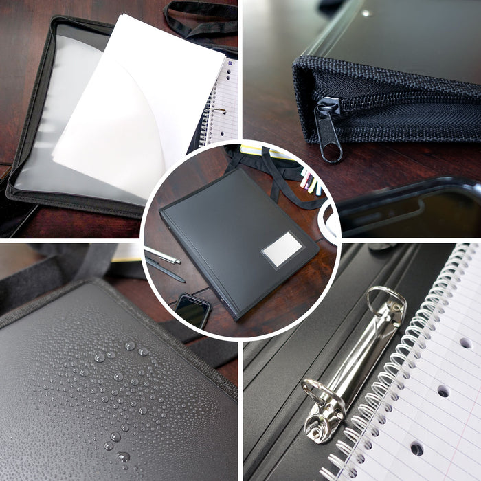 Bantex Zipper Binder A4 2D Ring 25mm Black
