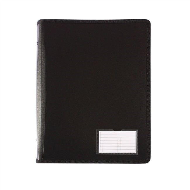 Bantex Zipper Binder A4 2D Ring 25mm Black