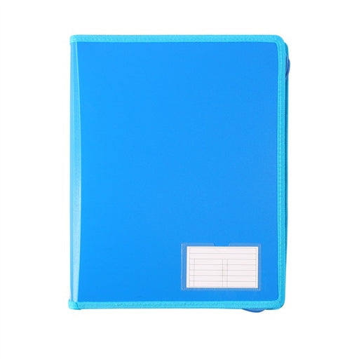 Bantex Zipper Binder A4 2D Ring 25mm Blueberry