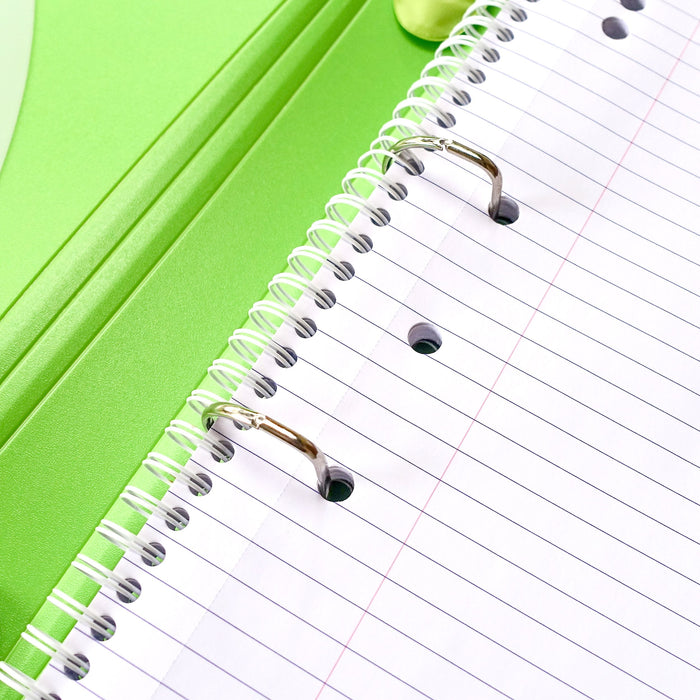 Bantex Zipper Binder A4 2D Ring 25mm Lime