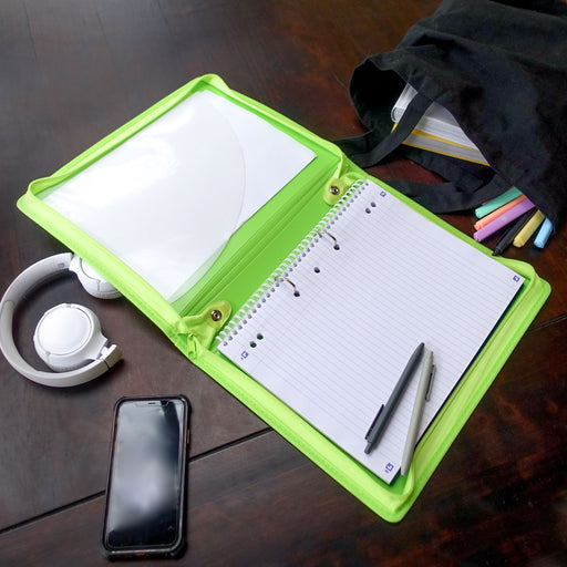 Bantex Zipper Binder A4 2D Ring 25mm Lime