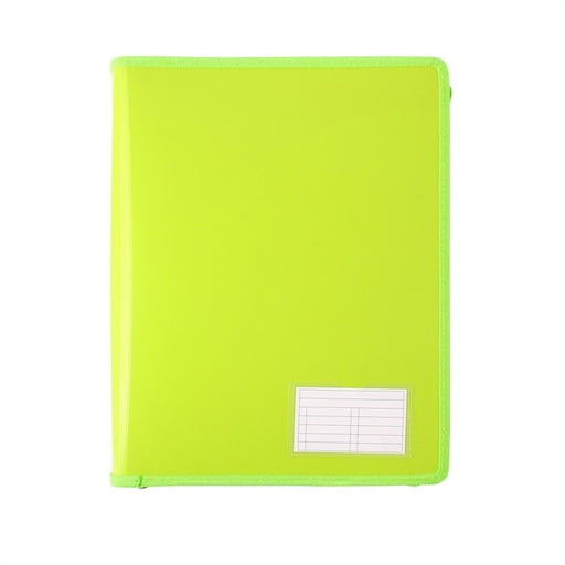 Bantex Zipper Binder A4 2D Ring 25mm Lime