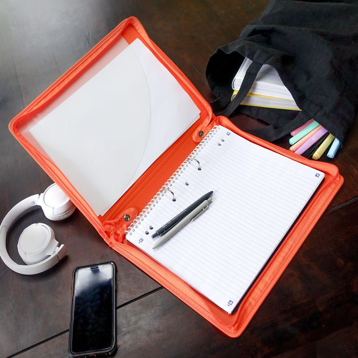 Bantex Zipper Binder A4 2D Ring 25mm Mango