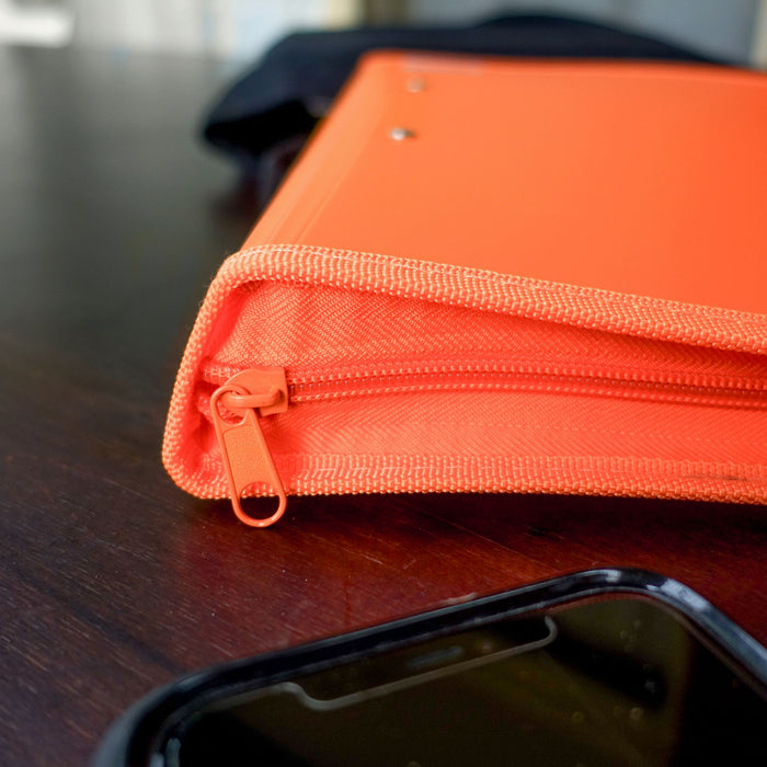 Bantex Zipper Binder A4 2D Ring 25mm Mango