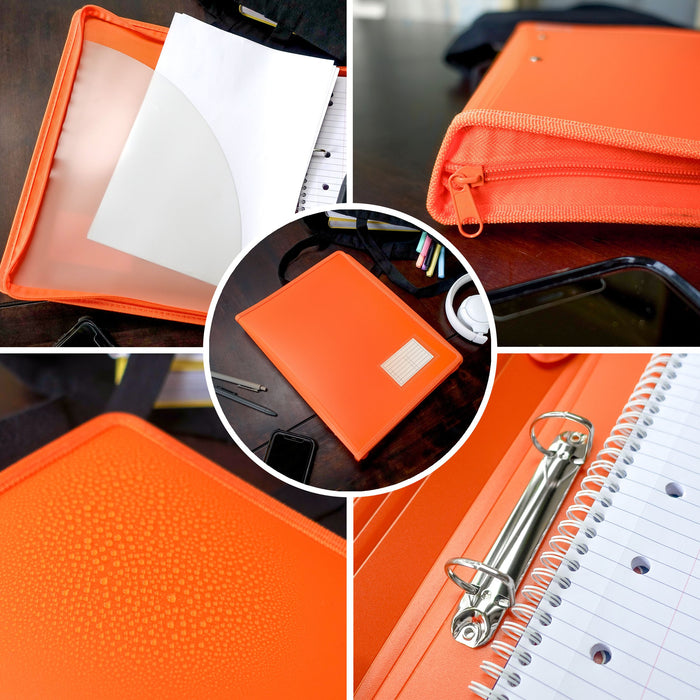 Bantex Zipper Binder A4 2D Ring 25mm Mango