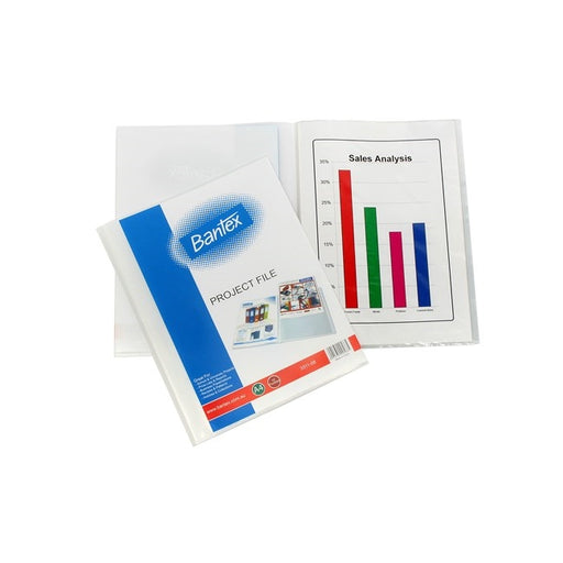 Bantex Project File Fixed Display Books A4 20 Pockets Clear