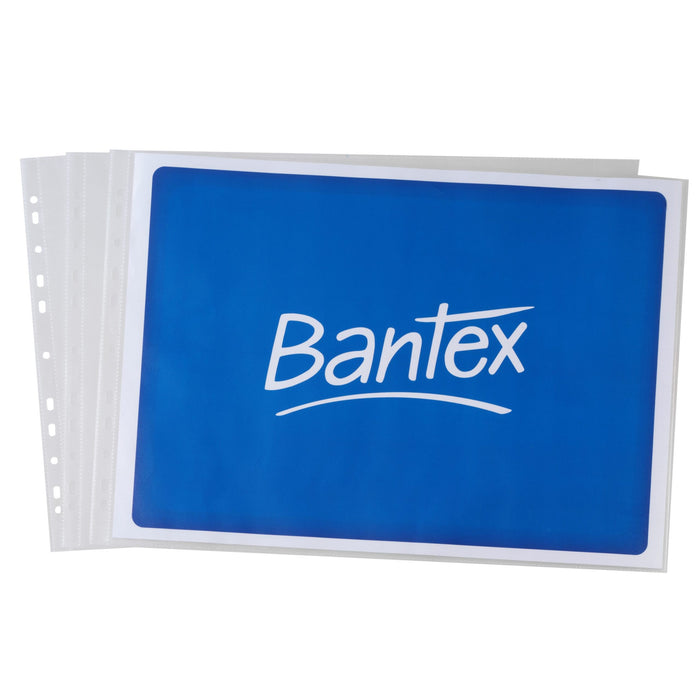 Bantex Tough Sheet Protectors PP A3 120 Micron Landscape Pack 25 Embossed Clear