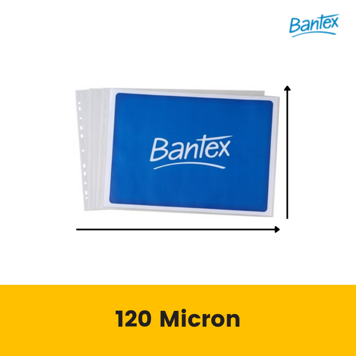 Bantex Tough Sheet Protectors PP A3 120 Micron Landscape Pack 25 Embossed Clear