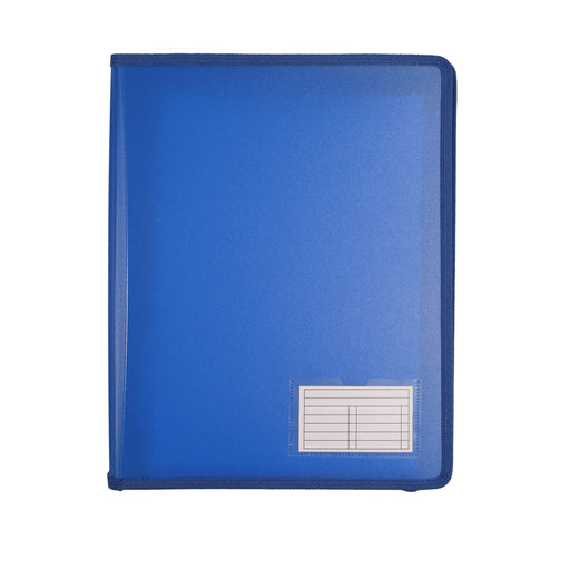 Bantex Zipper Binder A4 2D Ring 25mm Navy