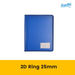 Bantex Zipper Binder A4 2D Ring 25mm Navy