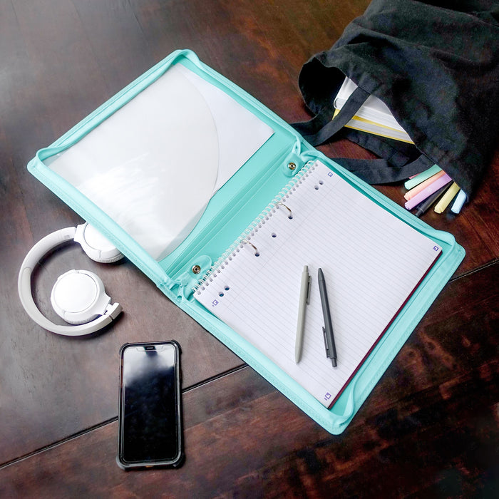 Bantex Zipper Binder A4 2D Ring 25mm Green